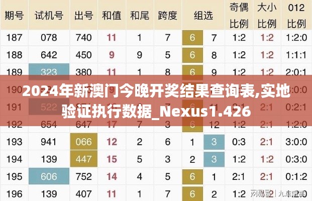 2024年新澳门今晚开奖结果查询表,实地验证执行数据_Nexus1.426