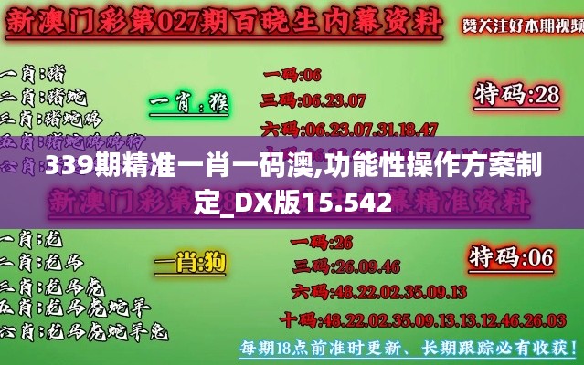 339期精准一肖一码澳,功能性操作方案制定_DX版15.542