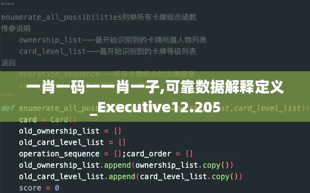 一肖一码一一肖一子,可靠数据解释定义_Executive12.205