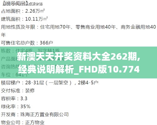 新澳天天开奖资料大全262期,经典说明解析_FHD版10.774