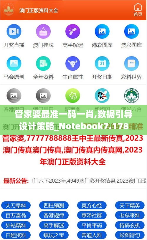 管家婆最准一码一肖,数据引导设计策略_Notebook7.178