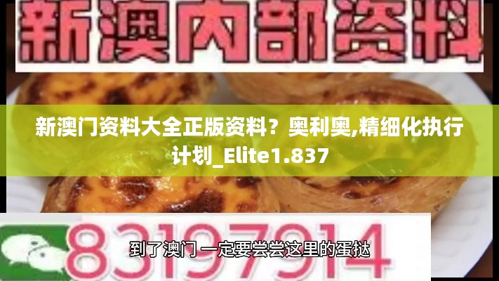 新澳门资料大全正版资料？奥利奥,精细化执行计划_Elite1.837