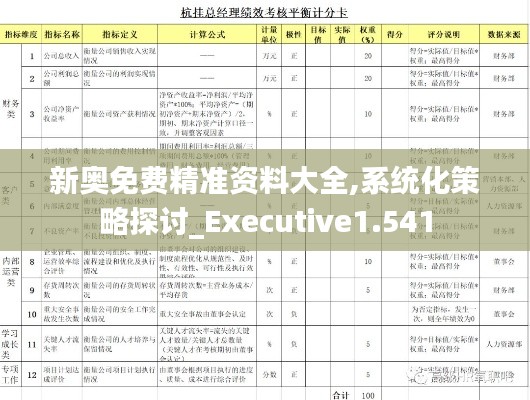 新奥免费精准资料大全,系统化策略探讨_Executive1.541