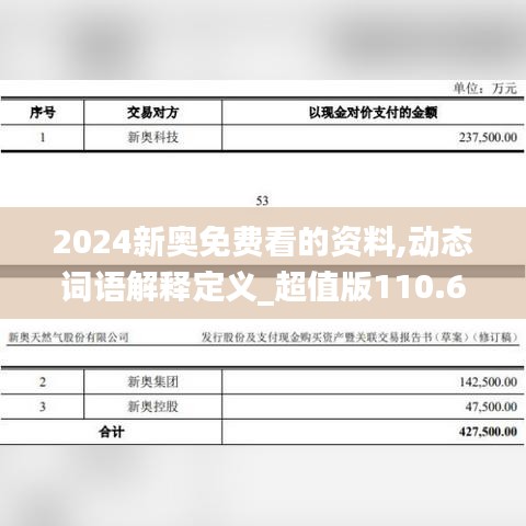 2024新奥免费看的资料,动态词语解释定义_超值版110.613