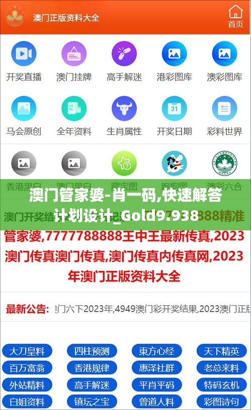 澳门管家婆-肖一码,快速解答计划设计_Gold9.938